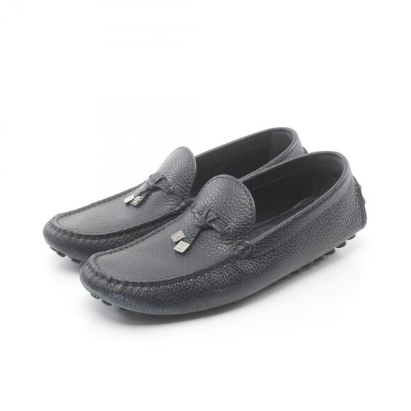 LOUIS VUITTON casual shoes leather Navy Used mens size - Picture 1 of 11